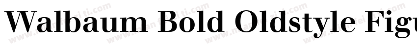 Walbaum Bold Oldstyle Figures字体转换